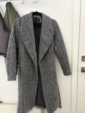 Dynamite Gray Herringbone Coat
